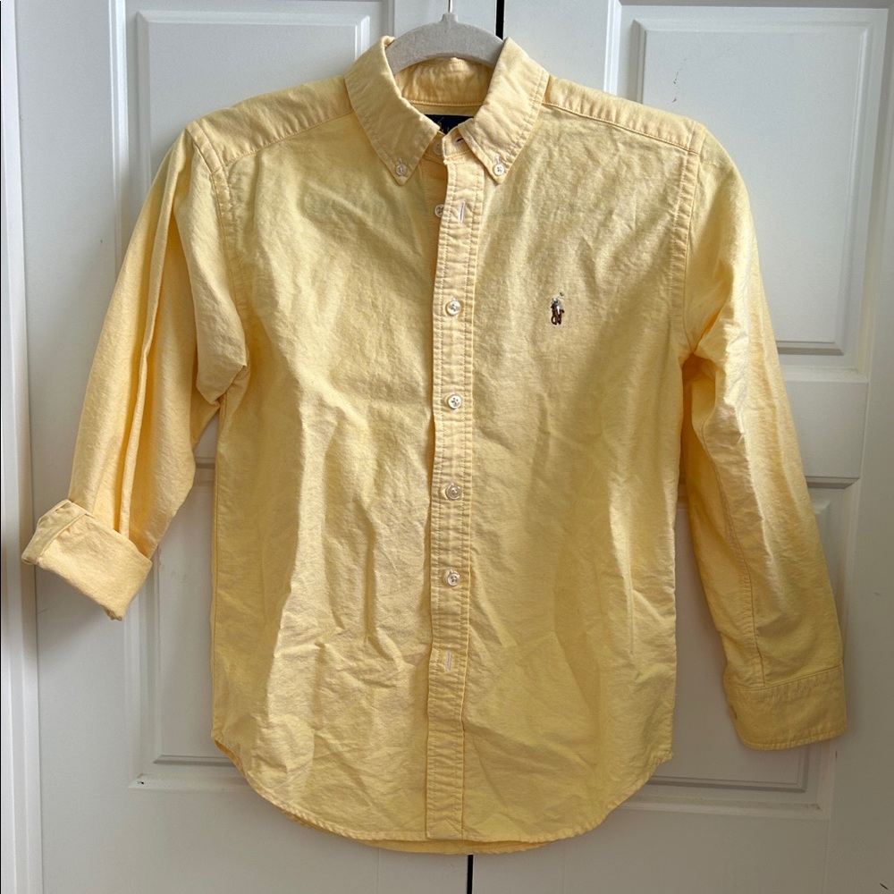 Polo by Ralph Lauren Pale Yellow Button-Down Oxford Shirt